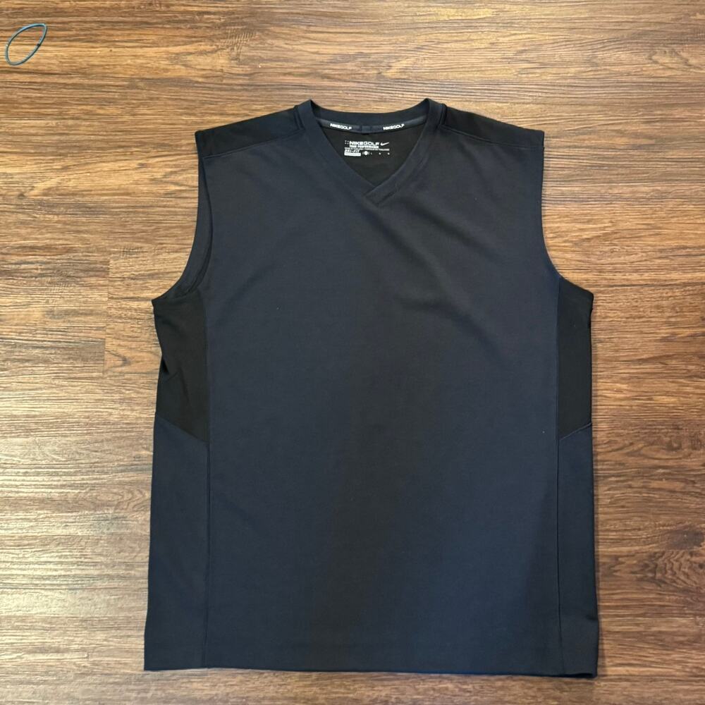 Nike Golf Dri-FIT Sleeveless Performance Vest Shirt Black Size‎ L